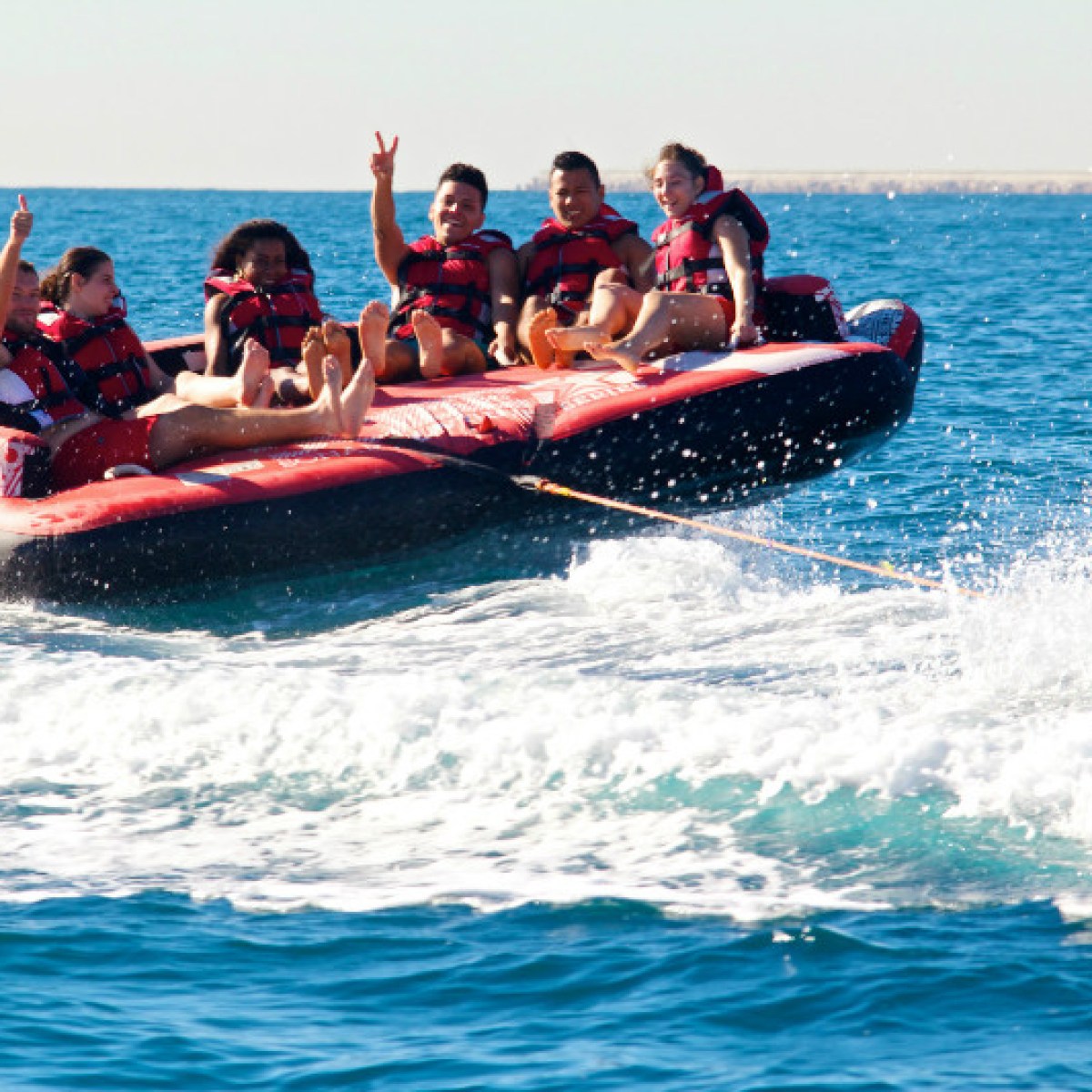 Having fun during a nautical activity in Barcelona
